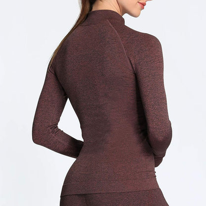 Workout Long Sleeve Shirts for Women Fall Athletic Gym Yoga Running Seamless Tee T-Shirt Tops